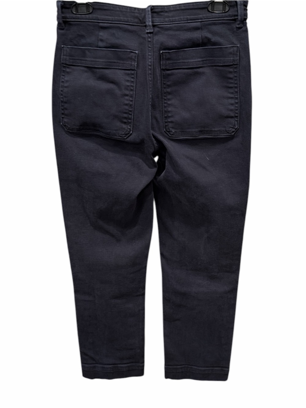 Everlane Slim Leg Crop Ankle Pants Navy Blue Organic Cotton Stretch Size 4 - Picture 3 of 5